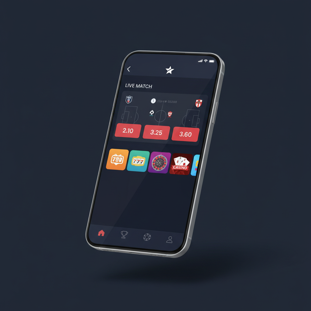 App de apuestas en un celular